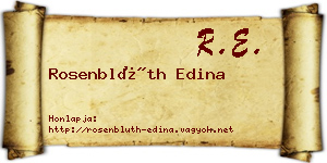 Rosenblüth Edina névjegykártya
